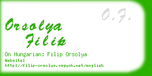 orsolya filip business card